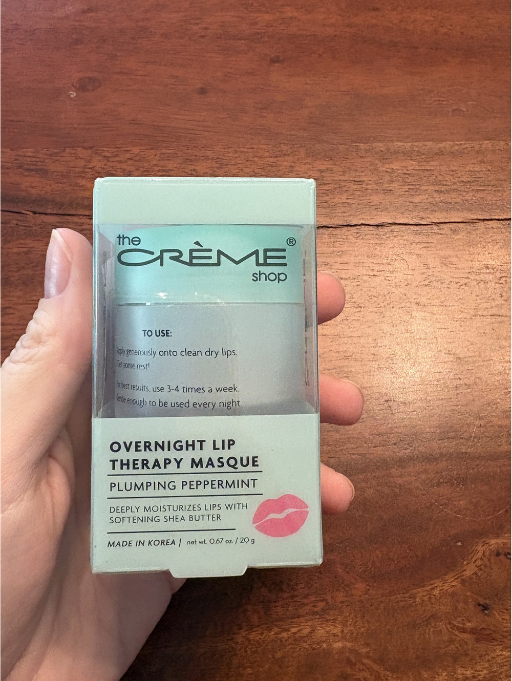 The Crème Shop Overnight Lip Therapy Masque Plumping Peppermint